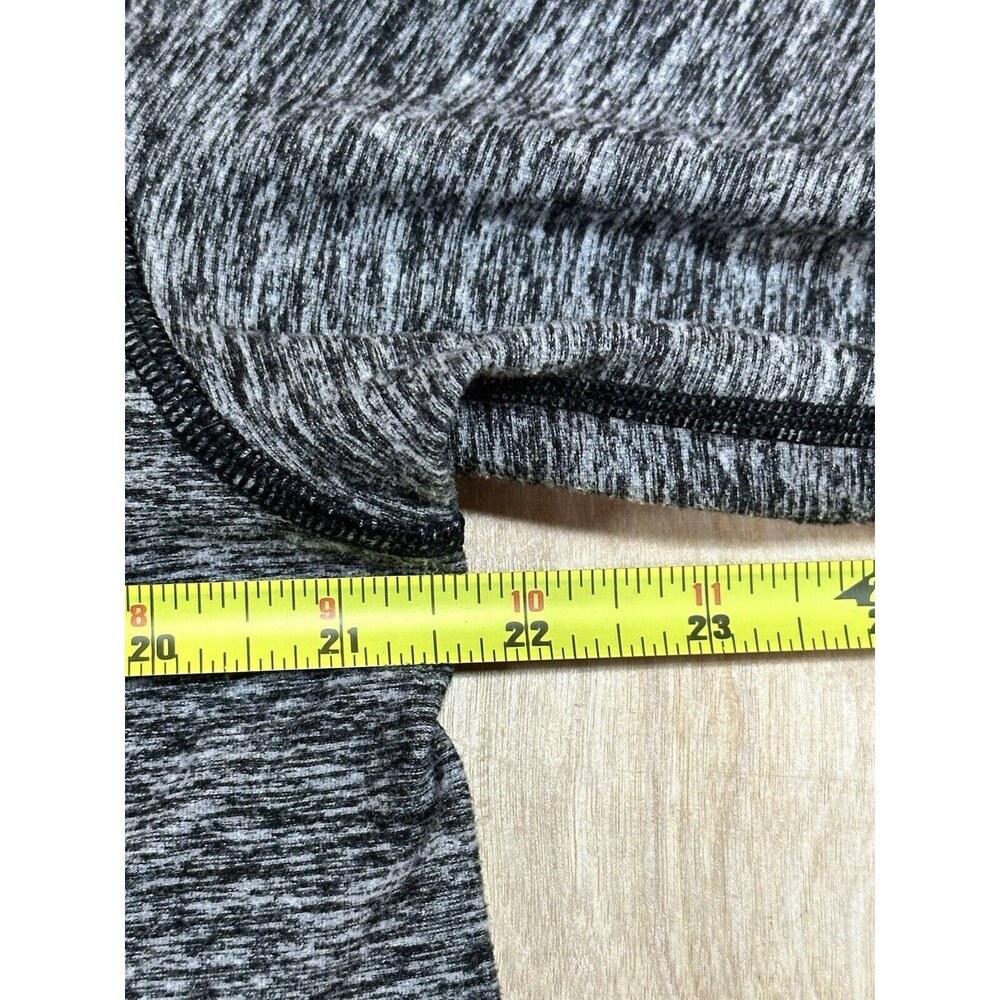 Lululemon Ready to Rulu Fleece Pullover Heathered Black Funnel Neck Size 10 - Picture 4 of 10